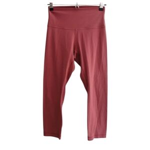 Lululemon Align Leggings Crop 21" High Rise in Soft Cranberry Pink/Red Size 6